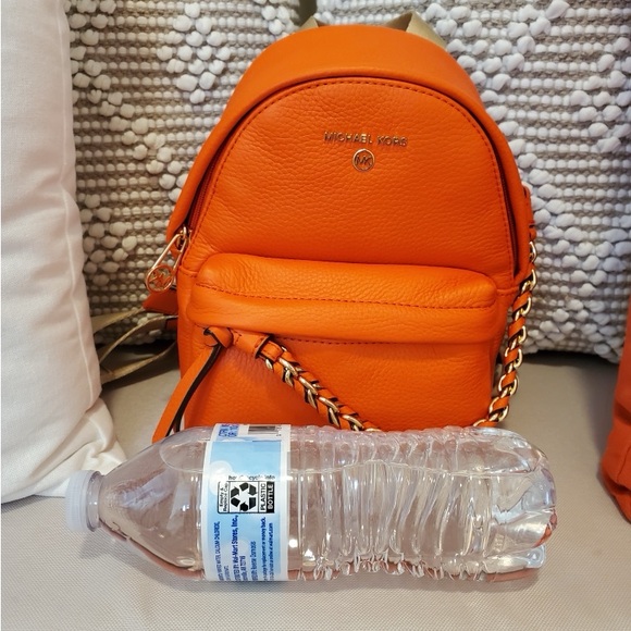 Michael Kors leather clementine orange mini backpack - Picture 9 of 10